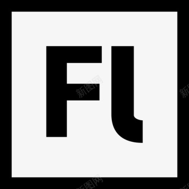 AdobeFlashPlayer徽标集合线性图标图标