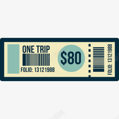 门票娱乐旅行设备图标图标