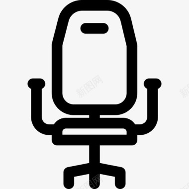 办公椅公司图标直线型图标
