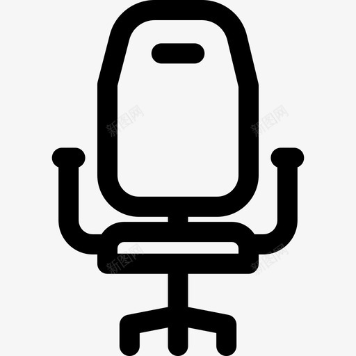 办公椅公司图标直线型svg_新图网 https://ixintu.com 公司图标 办公椅 直线型