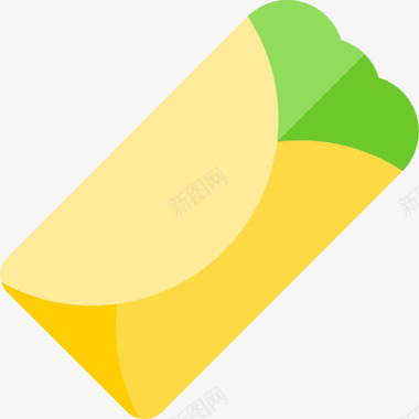 玉米煎饼食品和餐厅套餐扁平图标图标