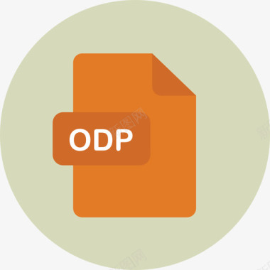 Odp文件类型2圆形平面图标图标