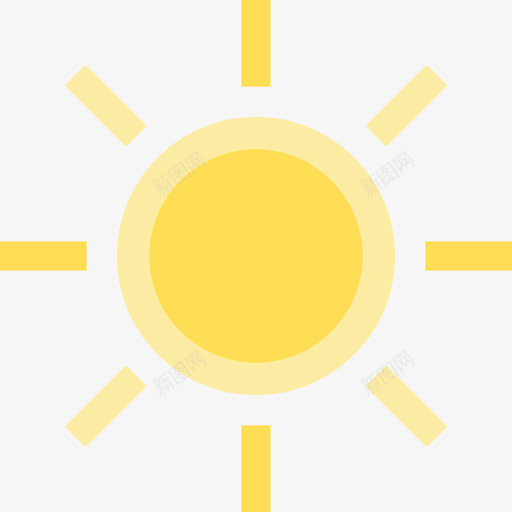 太阳夏至平平图标svg_新图网 https://ixintu.com 夏至 太阳 平平