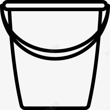 水桶家庭元素线性图标图标
