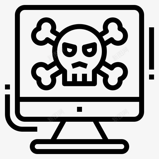 黑客电脑犯罪图标svg_新图网 https://ixintu.com 安全 恶意软件 犯罪 电脑 网络 黑客