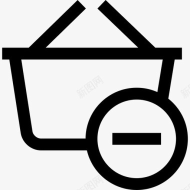 购物篮电子商务系列2线性图标图标