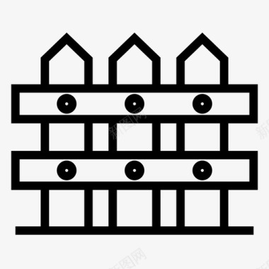 建筑围墙住宅图标图标