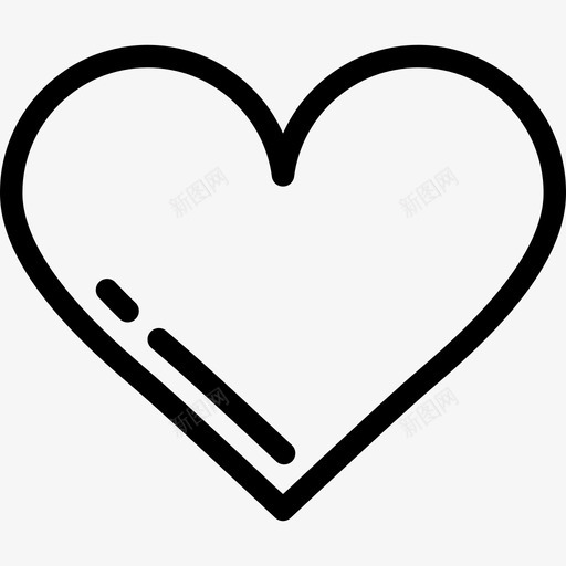 心脏形状巨大的包轮廓线性图标svg_新图网 https://ixintu.com 形状巨大的包轮廓 心脏 线性