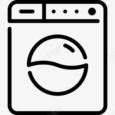 洗衣机家具2线性图标图标