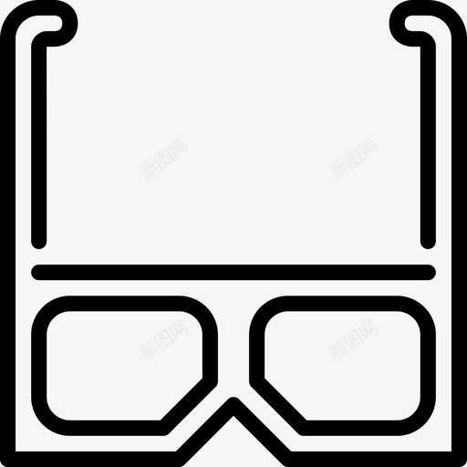 3d眼镜电影2线性图标svg_新图网 https://ixintu.com 3d眼镜 电影2 线性