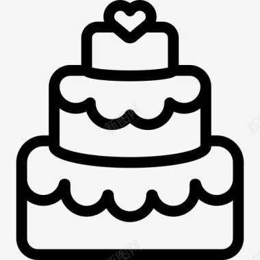 婚礼蛋糕婚礼2直系图标图标