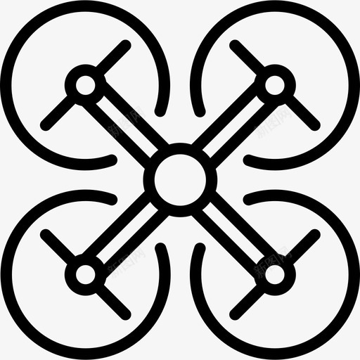 无人机技术设备线性图标svg_新图网 https://ixintu.com 技术设备 无人机 线性