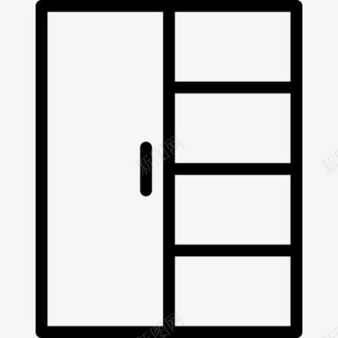 橱柜线性家用元件线性图标图标