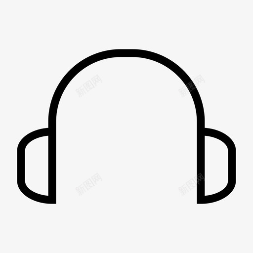 耳机享受聆听图标svg_新图网 https://ixintu.com 享受 媒体 用户界面 网页设计 耳机 聆听
