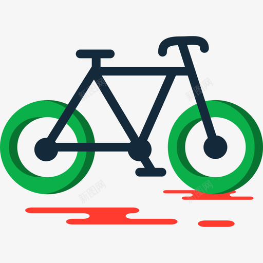 自行车彩色杂项图标平面svg_新图网 https://ixintu.com 平面 彩色杂项图标 自行车