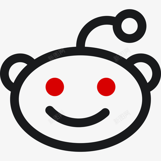 Reddit社交媒体徽标2扁平图标svg_新图网 https://ixintu.com Reddit 扁平 社交媒体徽标2