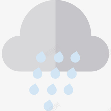 雨10号天气平坦图标图标
