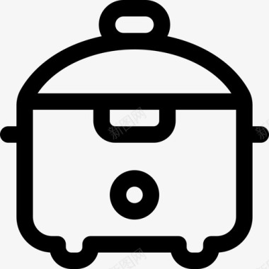 慢炖锅家用电器收藏直线型图标图标