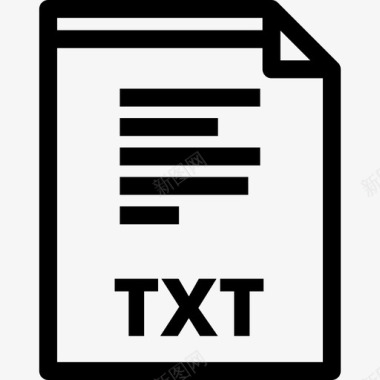 Txt文件类型3线性图标图标