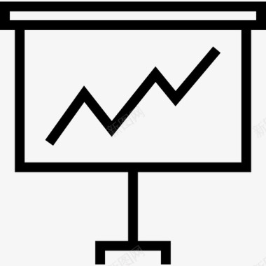 统计生产力图标集合线性图标