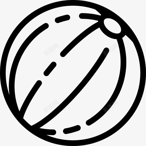 沙滩球冒险和旅行直线型图标svg_新图网 https://ixintu.com 冒险和旅行 沙滩球 直线型