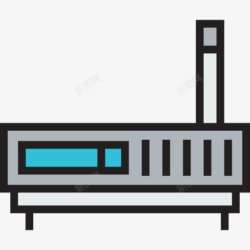 调制解调器电子线性颜色图标svg_新图网 https://ixintu.com 电子 线性颜色 调制解调器