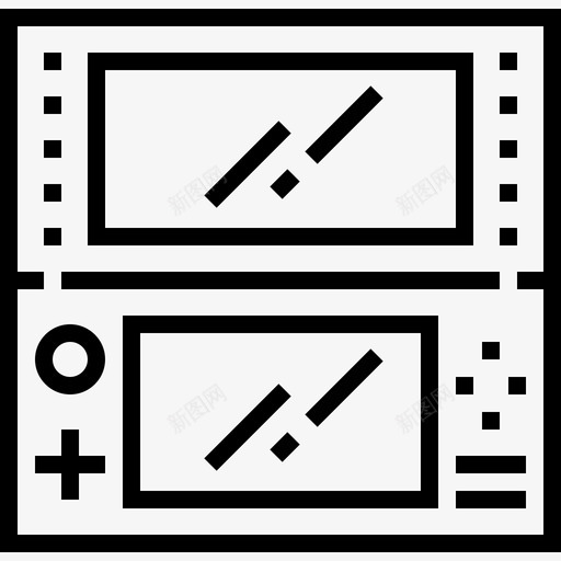 游戏机技术设备2线性图标svg_新图网 https://ixintu.com 技术设备2 游戏机 线性