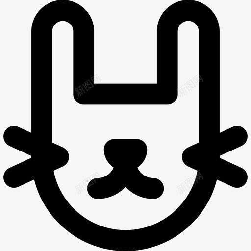复活节兔子假日元素套装直线型图标svg_新图网 https://ixintu.com 假日元素套装 复活节兔子 直线型