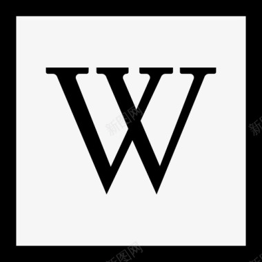 维基百科社交媒体logo集合线性图标图标
