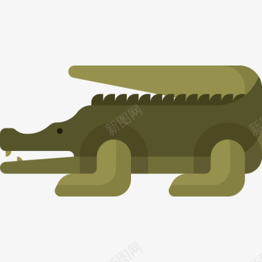 鳄鱼动物图标集扁平图标