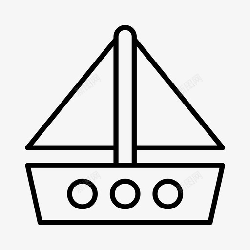 船海滩帆船图标svg_新图网 https://ixintu.com 假期 夏天 帆船 海滩 海边 船