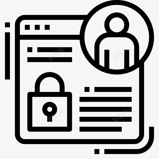 在线隐私保护安全图标svg_新图网 https://ixintu.com 保护 在线隐私 安全