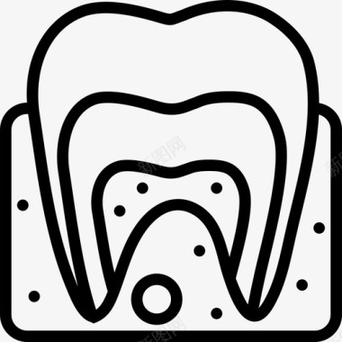 牙齿医疗器械2线性图标图标