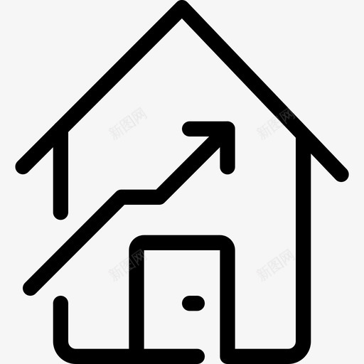房地产建筑增长图标svg_新图网 https://ixintu.com 住宅 增长 建筑 房地产 房屋