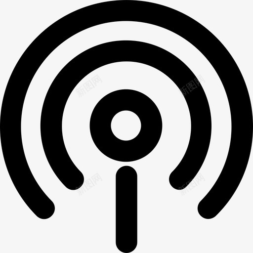 Wifi通讯2粗体圆形图标svg_新图网 https://ixintu.com Wifi 粗体圆形 通讯2