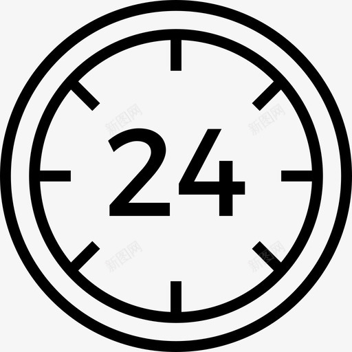 时钟时间和日期包概述2线性图标svg_新图网 https://ixintu.com 时钟 时间和日期包概述2 线性