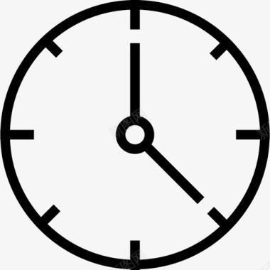 时钟接口装置线性图标图标