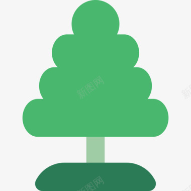树木生态环境平坦图标图标