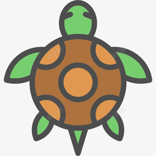 乌龟海盗套装线性颜色图标svg_新图网 https://ixintu.com 乌龟 海盗套装 线性颜色