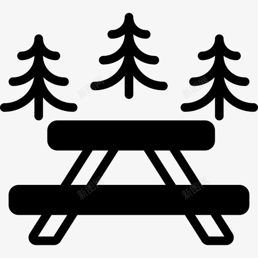 野餐户外设置填充图标svg_新图网 https://ixintu.com 填充 户外设置 野餐