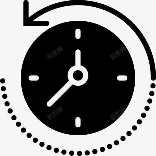 倒带时间业务设置填充图标svg_新图网 https://ixintu.com 业务设置 倒带时间 填充