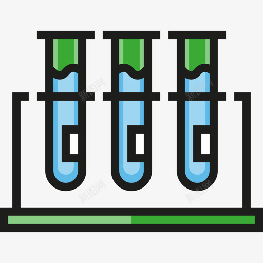 试管科学线性颜色图标svg_新图网 https://ixintu.com 科学 线性颜色 试管