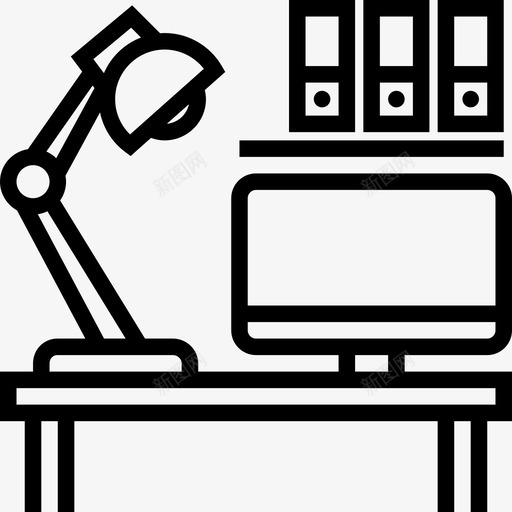 工作站思维直线图标svg_新图网 https://ixintu.com 工作站 直线 设计思维