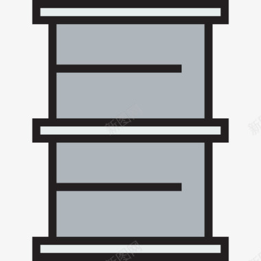 桶装工业2线性颜色图标图标