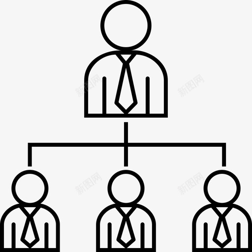 垂直结构老板企业图标svg_新图网 https://ixintu.com 企业 企业细线 垂直结构 直接员工 老板