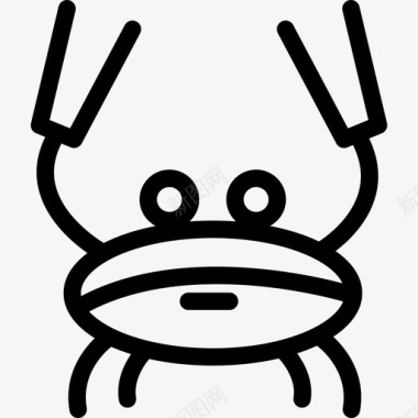 螃蟹动物头直系图标图标
