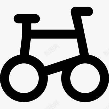 自行车运输元件粗体圆形图标图标