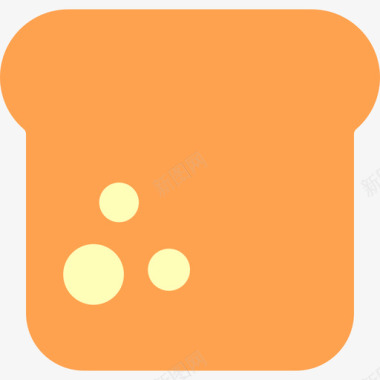 面包食品和餐厅元素扁平图标图标