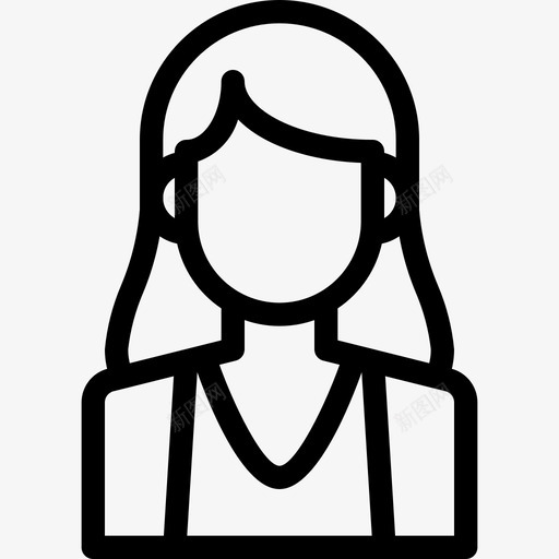 化身角色女性人类图标svg_新图网 https://ixintu.com 人物 人类 化身角色 女性 用户