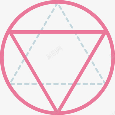 大卫之星神圣几何学平面图图标图标